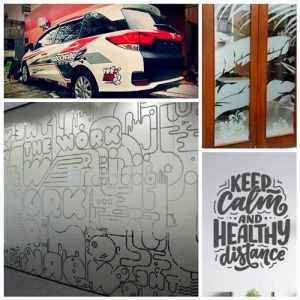 Pemasangan Cutting Sticker Ngaringan