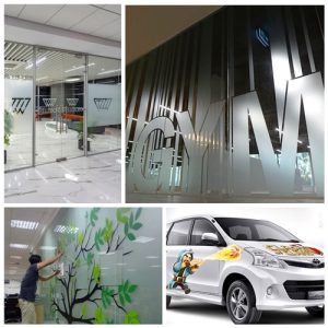 Pemasangan Cutting Sticker Penawangan