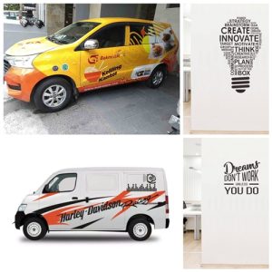 Pemasangan Cutting Sticker Toroh